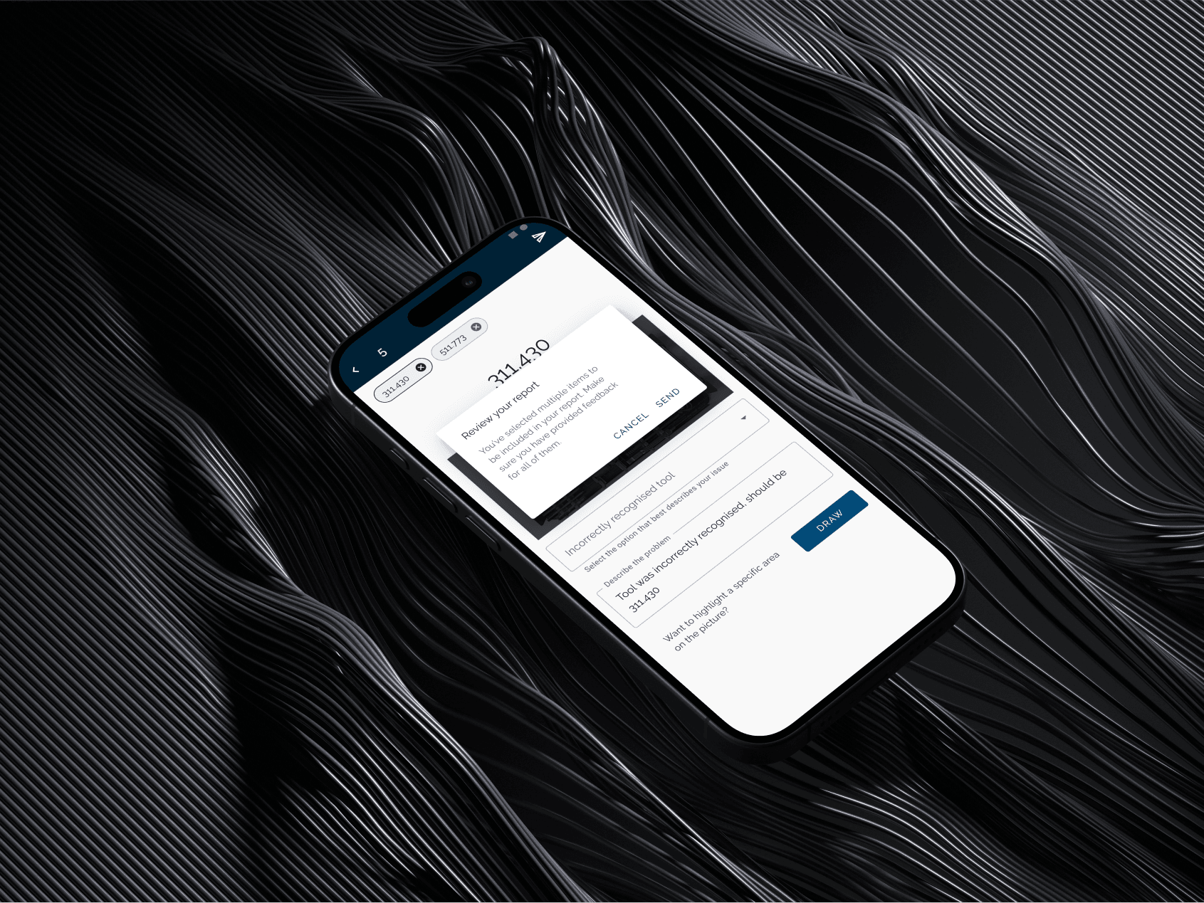 ORtelligence: Surgical tool tracking, design screen 8
