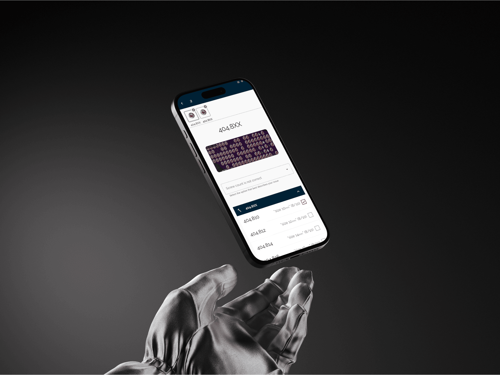ORtelligence: Surgical tool tracking, design screen 6