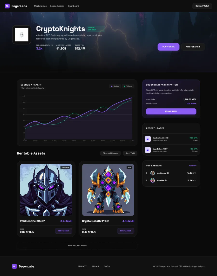Nifty League gaming dashboard